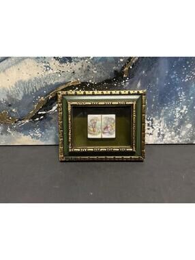 Vintage Wall Art Gold Framed Victorian Scene Book